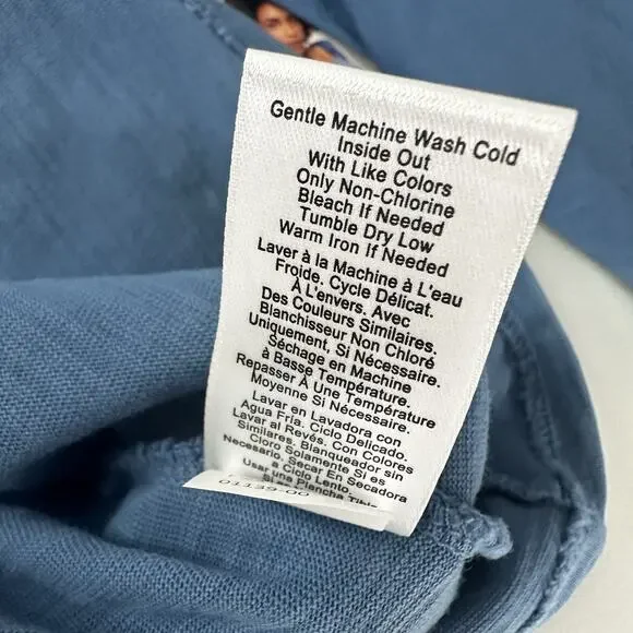 Nation LTD Top Womens Medium Carolina Blue‎ Dale Renaissance Puff Sleeve NWT - Picture 6 of 10